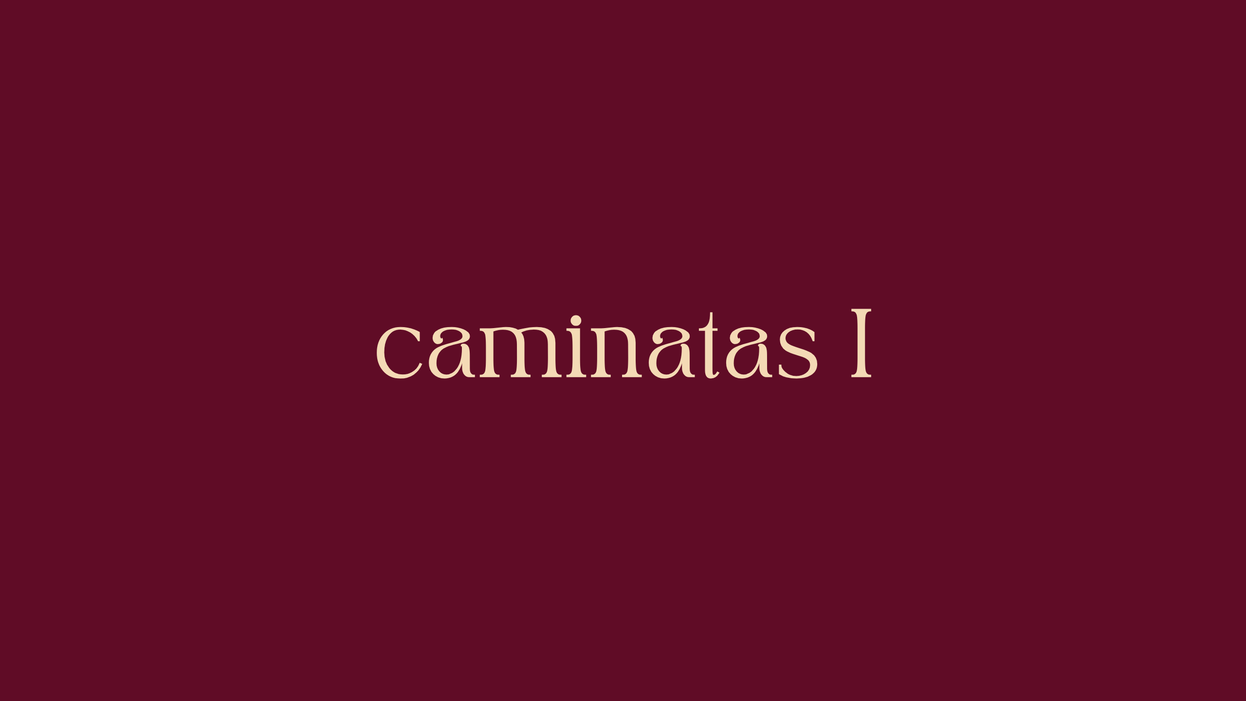 Caminatas I